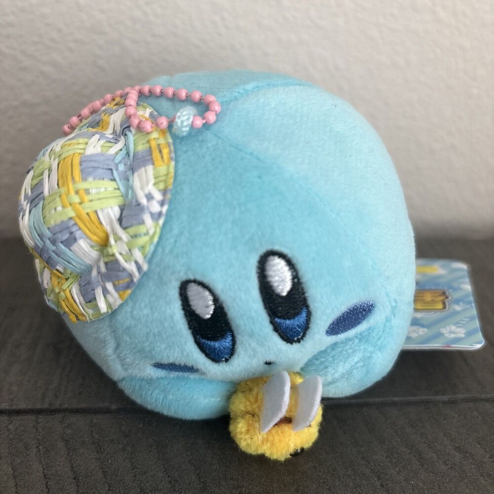 Kirby Plush Keychain Blue Spring With Bumblebee Plushie